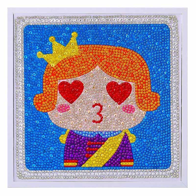 5D Kinder Diamond Painting Prince mit Bilderrahmen - Unique-Diamond