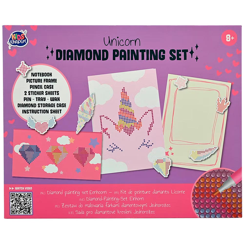 Diamond Painting Kinder Set Einhorn 4 Teilig