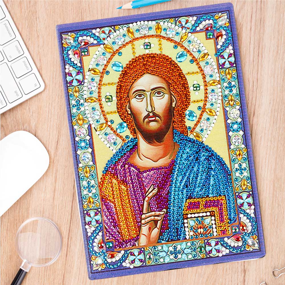 Diamond Painting Notizbuch Jesus Ikone