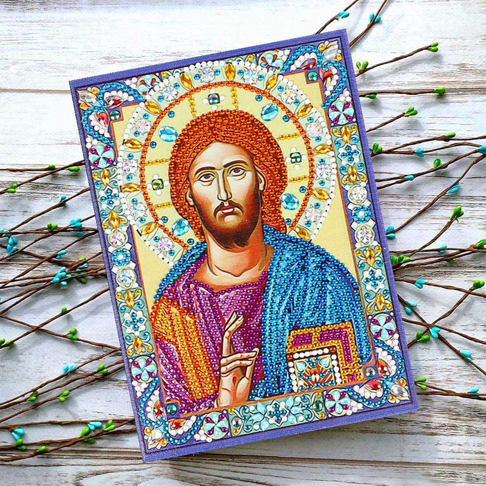 Diamond Painting Notizbuch Jesus Ikone