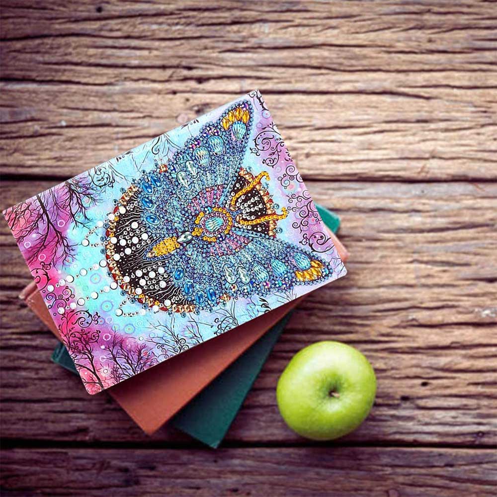 Diamond Painting Notizbuch Schmetterling, Unique-Diamond