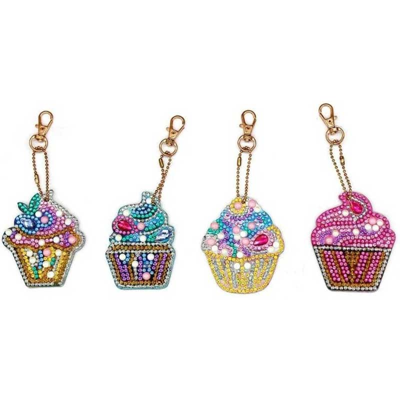 Diamond Painting Anhänger Muffin 4st Set - Unique-Diamond