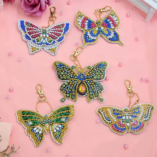 Diamond Painting Anhänger Schmetterlinge 5st Set Unique-Diamond