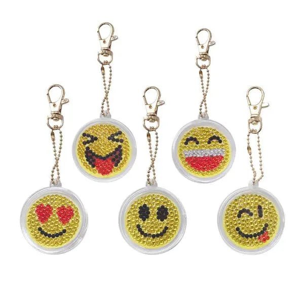 Diamond Painting Anhänger Smileys 5st Set - Unique-Diamond