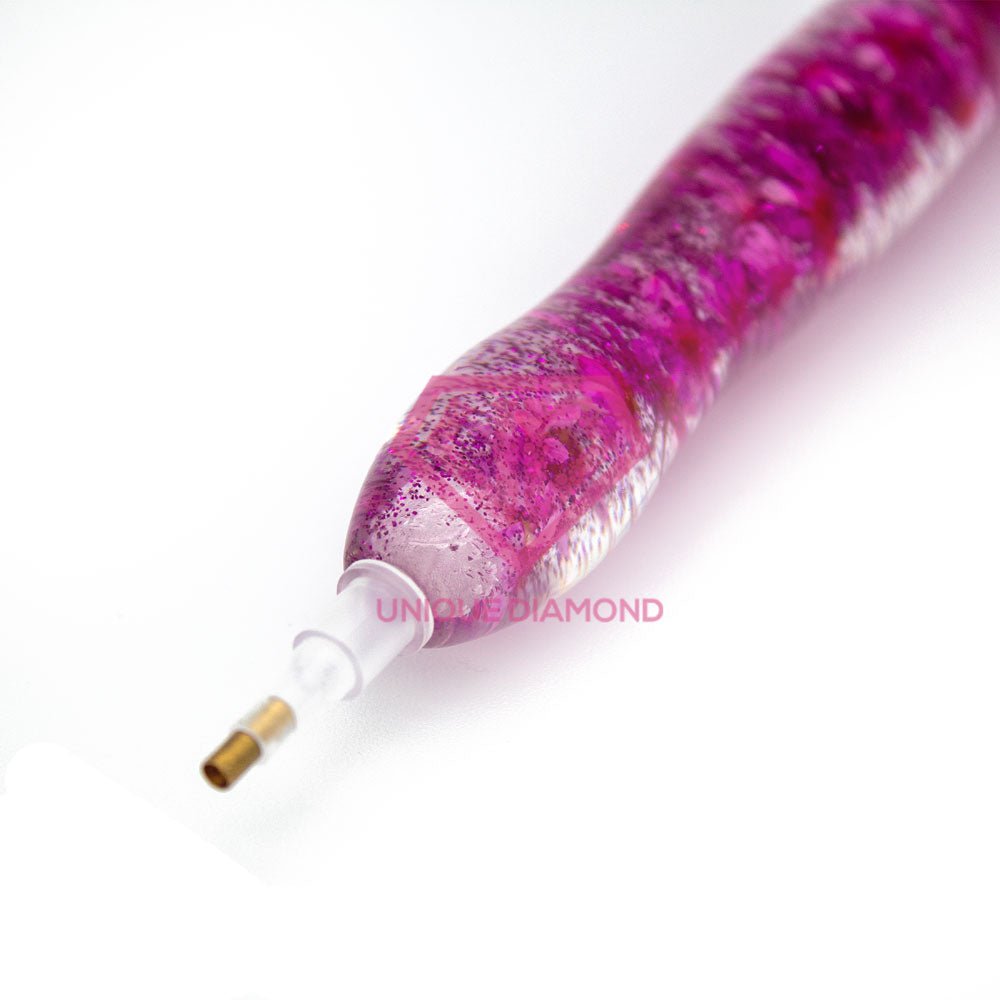 Diamond Painting Ergonomischer Premium Stift Pinke Blumen - Unique-Diamond