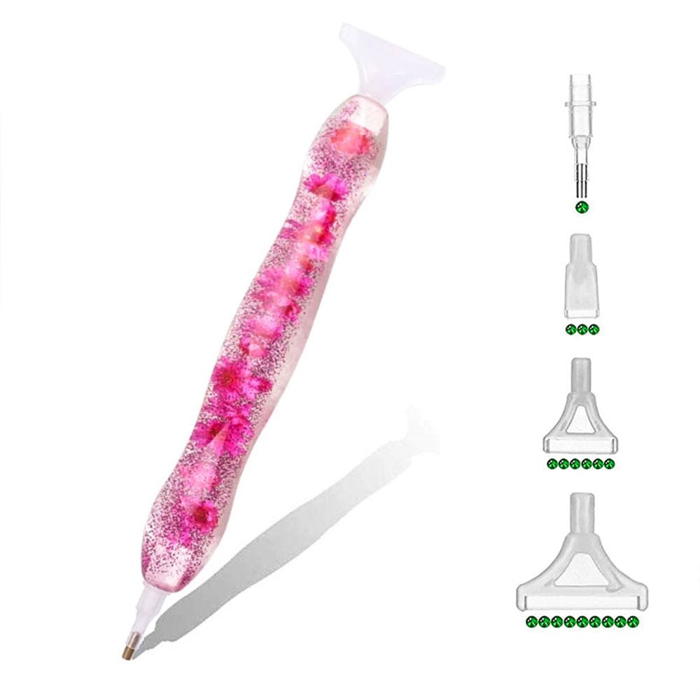 Diamond Painting Ergonomischer Premium Stift Pinke Blumen - Unique-Diamond