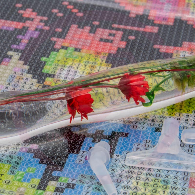 Diamond Painting Ergonomischer Premium Stift Rote Blumen - Unique-Diamond