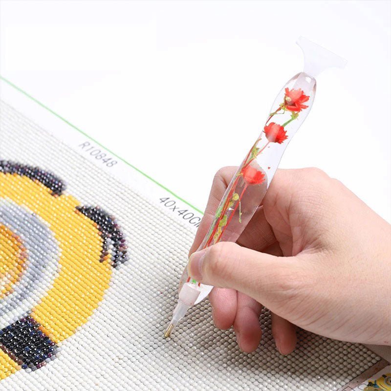 Diamond Painting Ergonomischer Premium Stift Rote Blumen - Unique-Diamond