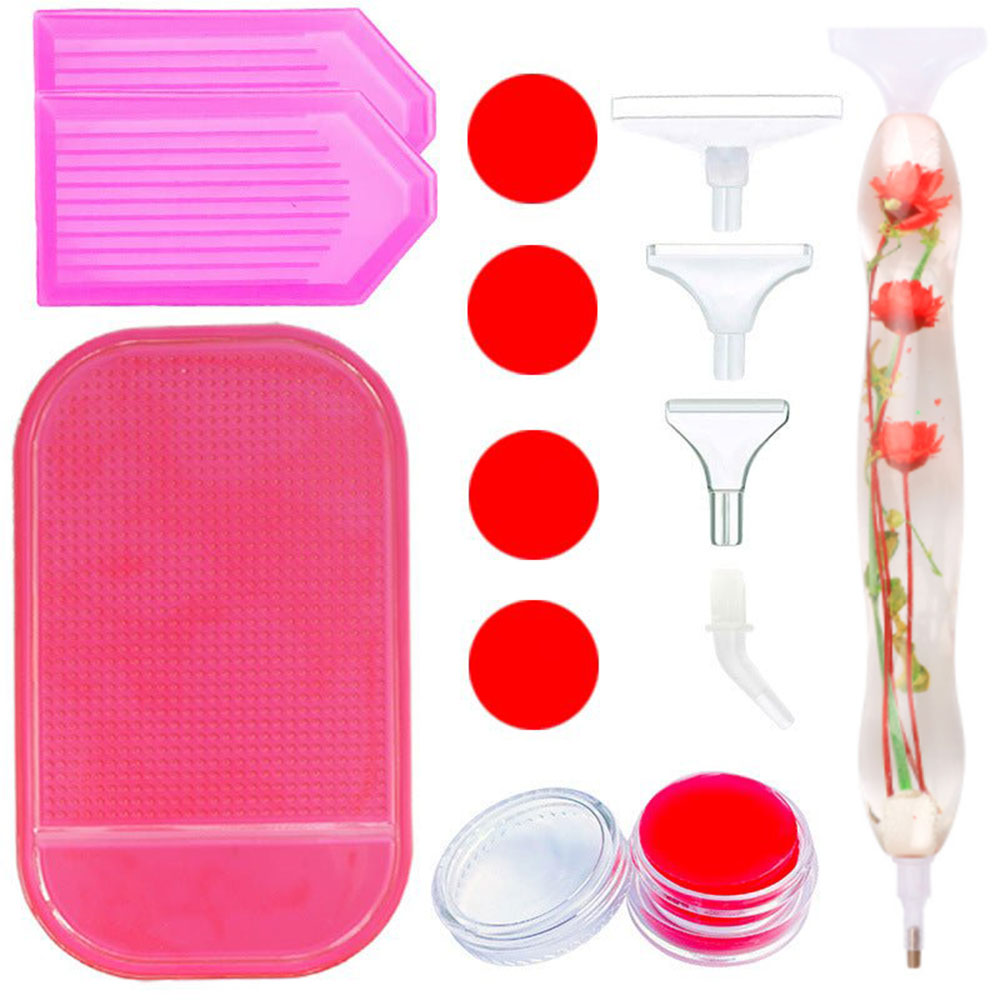 Diamond Painting Ergonomischer Premium Stift Rote Blumen