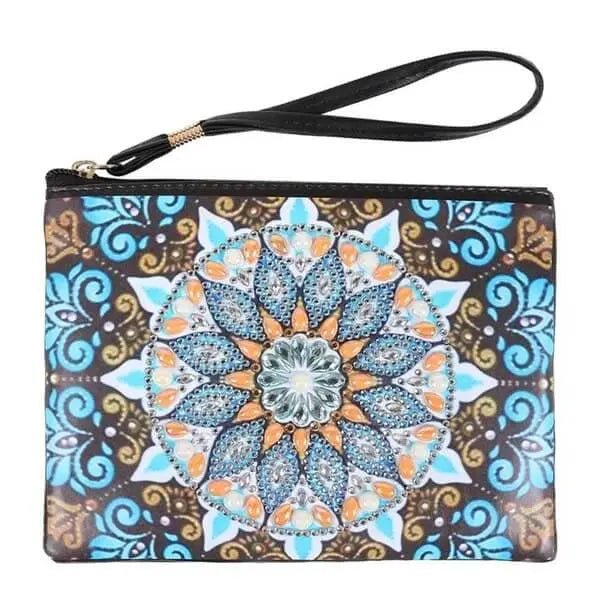 Diamond Painting Handgelenktasche Mandala blau - Unique-Diamond