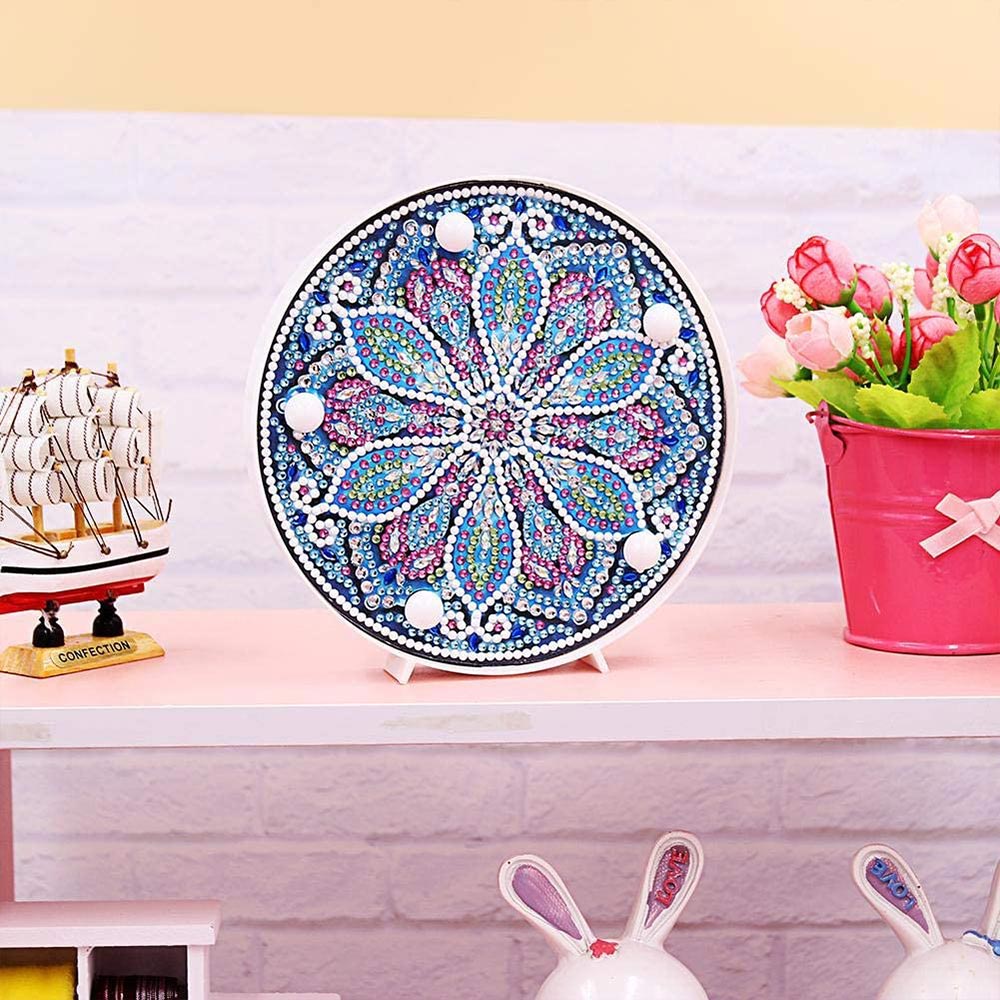 Diamond Painting LED Lampe Mandala Blume - Unique-Diamond