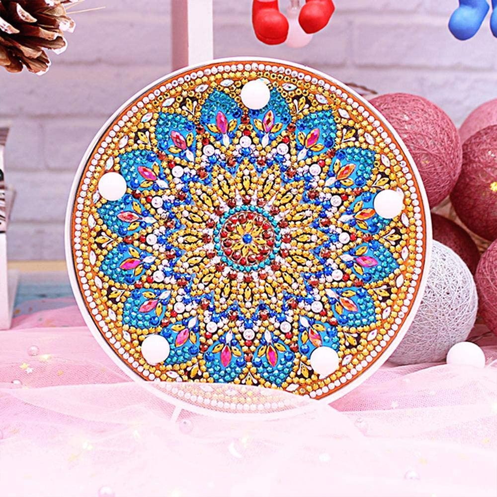 Diamond Painting LED Lampe Mandala Stern - Unique-Diamond