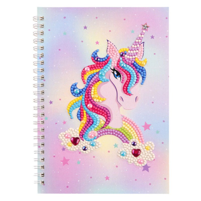 Diamond Painting Notizbuch Einhorn rosa - Unique-Diamond