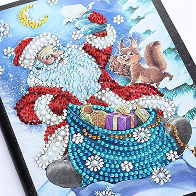 Diamond Painting Notizbuch Weihnachtsmann - Unique-Diamond