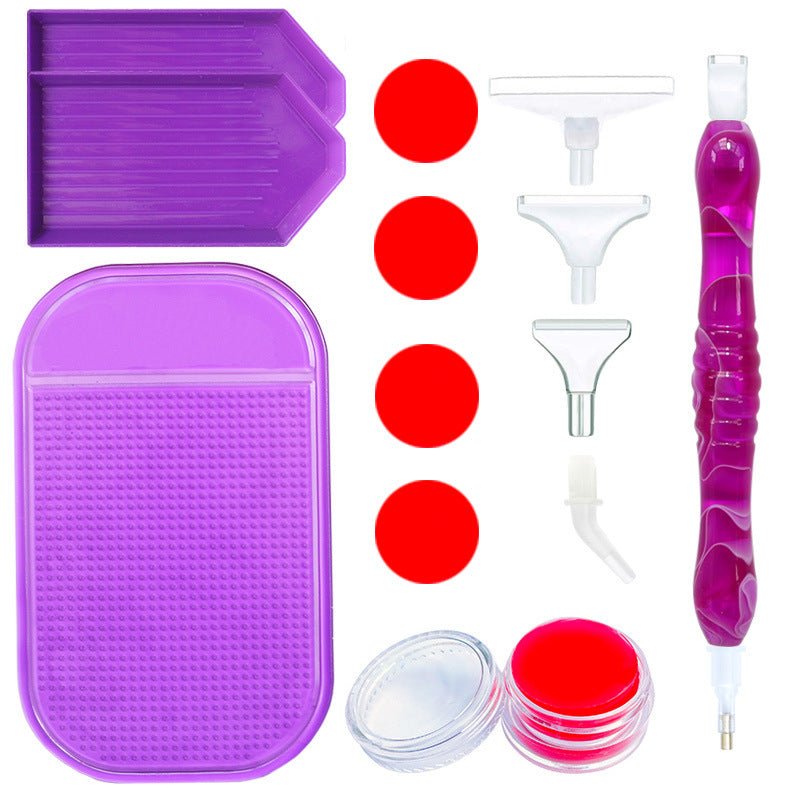 Diamond Painting Premium Tools Set Violett 15 Teilig - Unique-Diamond