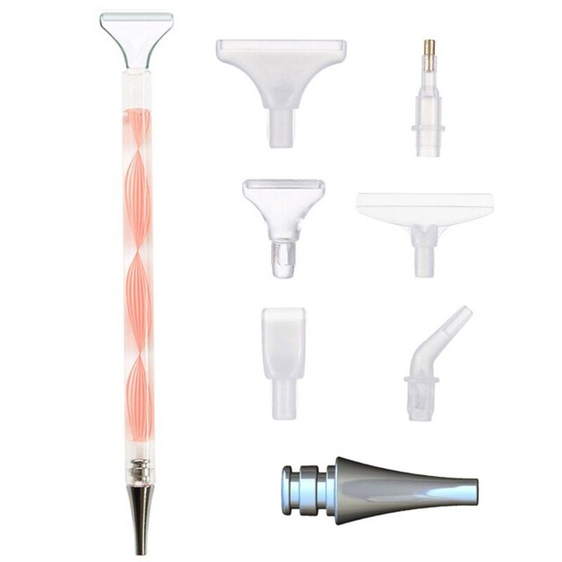 Diamond Painting Spiralstift + 7 Aufsätze in 6 Farben Zubehör - Unique-Diamond