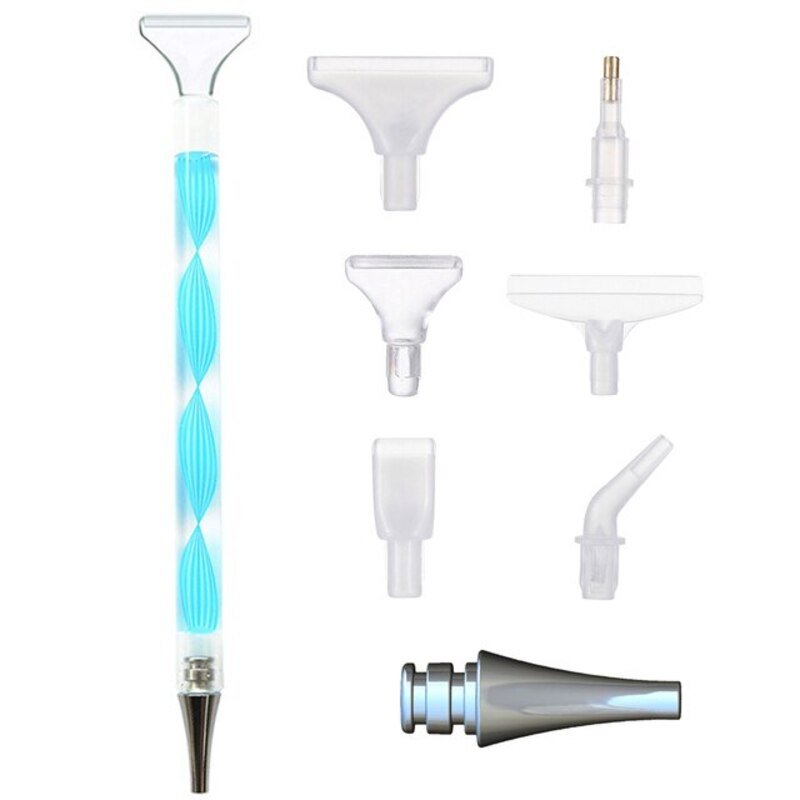 Diamond Painting Spiralstift + 7 Aufsätze in 6 Farben Zubehör - Unique-Diamond