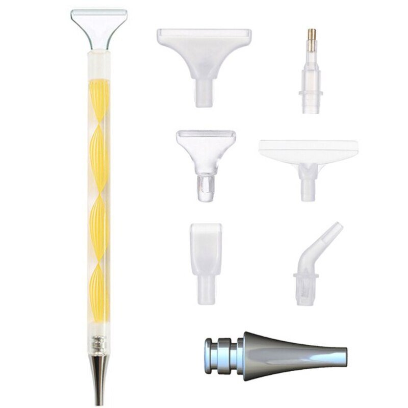 Diamond Painting Spiralstift + 7 Aufsätze in 6 Farben Zubehör - Unique-Diamond