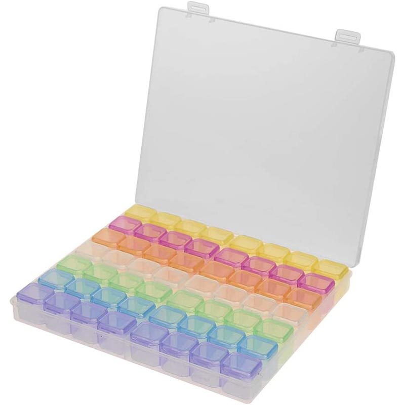 Diamond Painting XL Aufbewahrungsbox mit 56 Fächer Multicolor Zubehör - Unique-Diamond